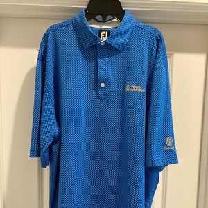 FootJoy Mens XL PGA Tour Championship East Lake Blue Performance Golf Polo Shirt